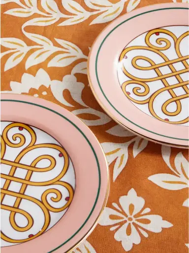La DoubleJ Set Of Two Printed Porcelain Dessert Plates | Thumbnail 3 La DoubleJ Set Of Two Printed Porcelain Dessert Plates | Thumbnail 3