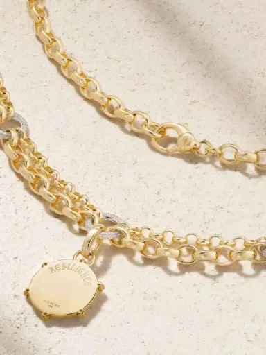 Foundrae Resilience Blossoms 18-karat Yellow And White Gold Diamond Necklace | Thumbnail 3 Foundrae Resilience Blossoms 18-karat Yellow And White Gold Diamond Necklace | Thumbnail 3