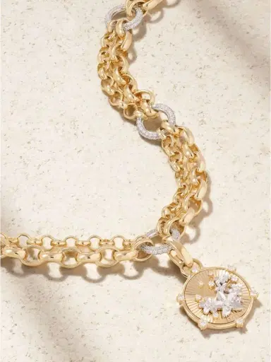 Foundrae Resilience Blossoms 18-karat Yellow And White Gold Diamond Necklace | Thumbnail 4 Foundrae Resilience Blossoms 18-karat Yellow And White Gold Diamond Necklace | Thumbnail 4