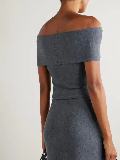 Simkhai Callahan Cropped Off-the-shoulder Wool Top | Thumbnail 3 Simkhai Callahan Cropped Off-the-shoulder Wool Top | Thumbnail 3