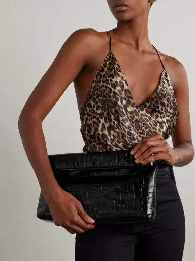 Nili Lotan Jerry Croc-effect Leather Clutch | Thumbnail 2 Nili Lotan Jerry Croc-effect Leather Clutch | Thumbnail 2