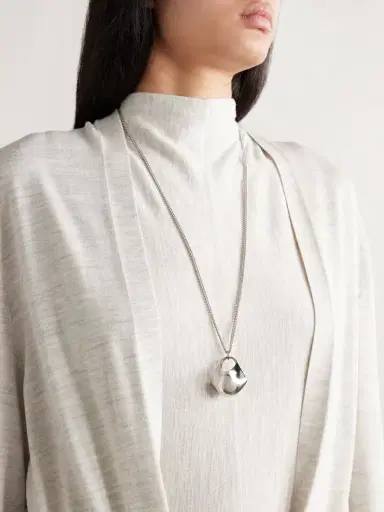 Khaite Lotus Small Silver-tone Necklace | Thumbnail 2 Khaite Lotus Small Silver-tone Necklace | Thumbnail 2