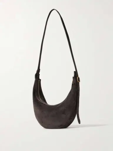 Khaite Augustina Small Suede Shoulder Bag | Thumbnail 3 Khaite Augustina Small Suede Shoulder Bag | Thumbnail 3