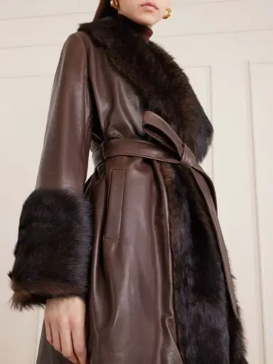 Nour Hammour Carmen Belted Shearling Jacket | Thumbnail 5 Nour Hammour Carmen Belted Shearling Jacket | Thumbnail 5