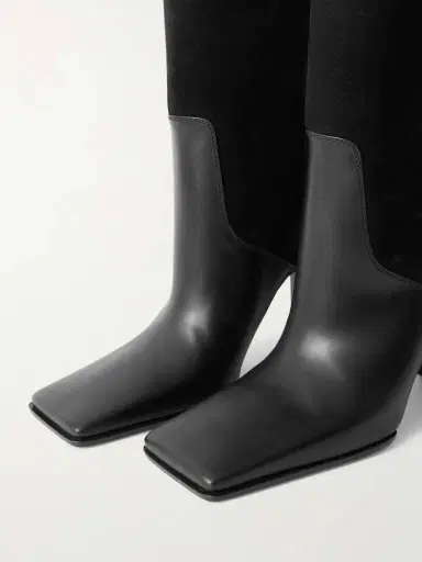 Alaïa Leather And Nubuck Knee Boots | Thumbnail 4 Alaïa Leather And Nubuck Knee Boots | Thumbnail 4