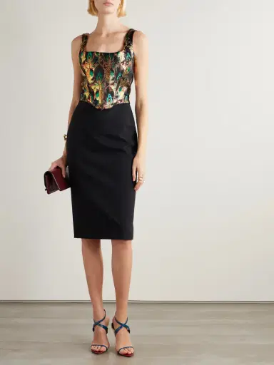 Mary Katrantzou Metallic Jacquard Blouse | Thumbnail 2 Mary Katrantzou Metallic Jacquard Blouse | Thumbnail 2
