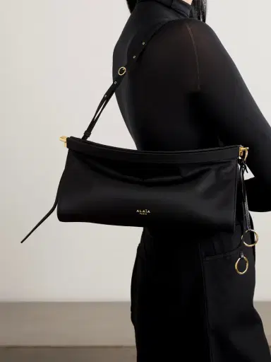 Alaïa Click E/w Large Leather-trimmed Shell Shoulder Bag | Thumbnail 2 Alaïa Click E/w Large Leather-trimmed Shell Shoulder Bag | Thumbnail 2