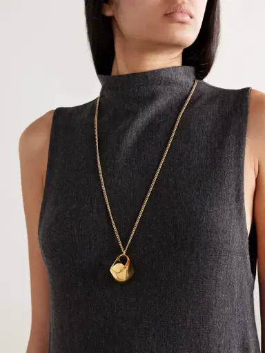Khaite Lotus Small Gold-plated Necklace | Thumbnail 2 Khaite Lotus Small Gold-plated Necklace | Thumbnail 2