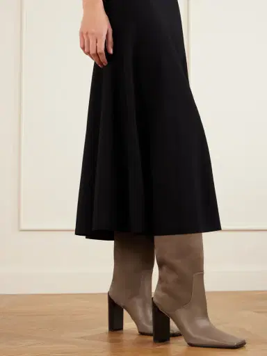 Alaïa Leather And Nubuck Knee Boots | Thumbnail 2 Alaïa Leather And Nubuck Knee Boots | Thumbnail 2