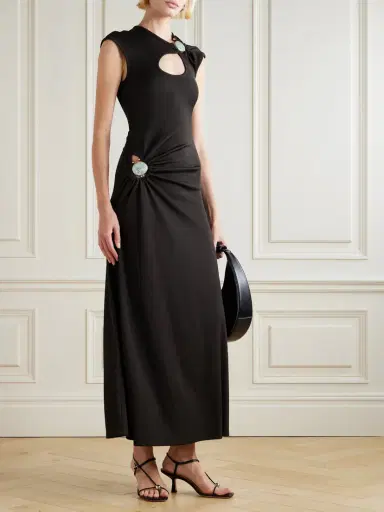 Christopher Esber Hollow Cutout Embellished Ribbed Jersey Maxi Dress | Thumbnail 2 Christopher Esber Hollow Cutout Embellished Ribbed Jersey Maxi Dress | Thumbnail 2
