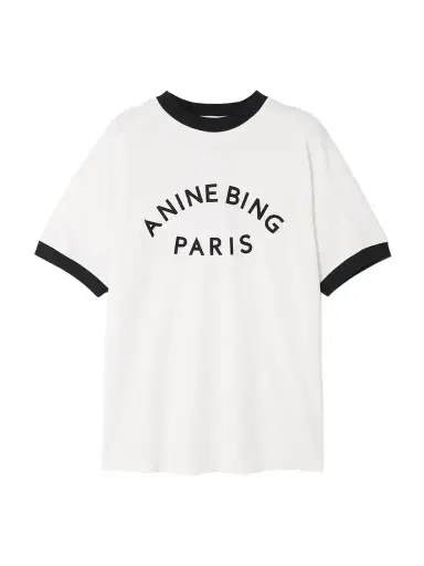 Anine Bing Jaylin Appliquéd Cotton-jersey T-shirt | Thumbnail 1 Anine Bing Jaylin Appliquéd Cotton-jersey T-shirt | Thumbnail 1