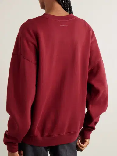 Anine Bing Miles Appliquéd Chenille-trimmed Cotton-jersey Sweatshirt | Thumbnail 3 Anine Bing Miles Appliquéd Chenille-trimmed Cotton-jersey Sweatshirt | Thumbnail 3