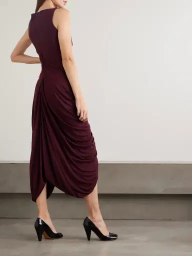 Loewe Twisted Gathered Jersey Midi Dress | Thumbnail 3 Loewe Twisted Gathered Jersey Midi Dress | Thumbnail 3