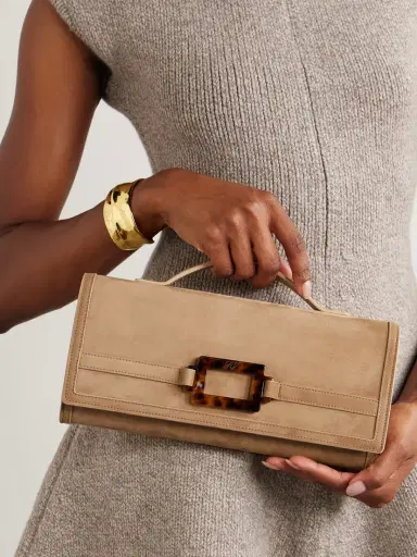 Roger Vivier Belle Vivier Buckled Suede Clutch | Thumbnail 2 Roger Vivier Belle Vivier Buckled Suede Clutch | Thumbnail 2