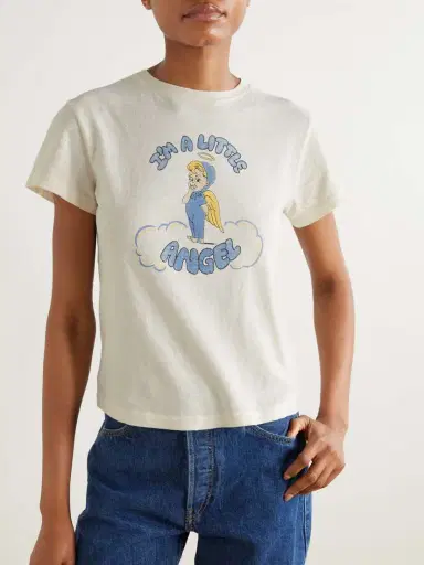 RE/DONE Classic Printed Cotton-jersey T-shirt | Thumbnail 3 RE/DONE Classic Printed Cotton-jersey T-shirt | Thumbnail 3