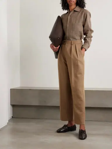 Loro Piana Rodger Pleated Rain System® Wool-twill Tapered Pants | Thumbnail 2 Loro Piana Rodger Pleated Rain System® Wool-twill Tapered Pants | Thumbnail 2