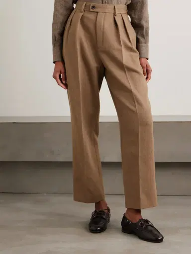 Loro Piana Rodger Pleated Rain System® Wool-twill Tapered Pants | Thumbnail 3 Loro Piana Rodger Pleated Rain System® Wool-twill Tapered Pants | Thumbnail 3