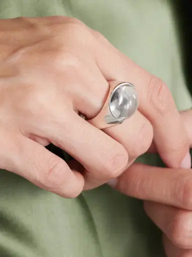 Loren Stewart Orb Sterling Silver Quartz Ring | Thumbnail 2 Loren Stewart Orb Sterling Silver Quartz Ring | Thumbnail 2