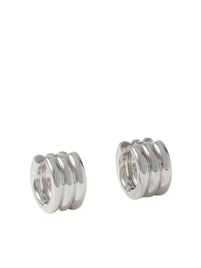The Triple Tube Silver-tone Hoop Earrings The Triple Tube Silver-tone Hoop Earrings