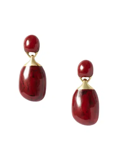 Dinosaur Designs Small River Rock Gold-plated And Resin Earrings | Thumbnail 1 Dinosaur Designs Small River Rock Gold-plated And Resin Earrings | Thumbnail 1