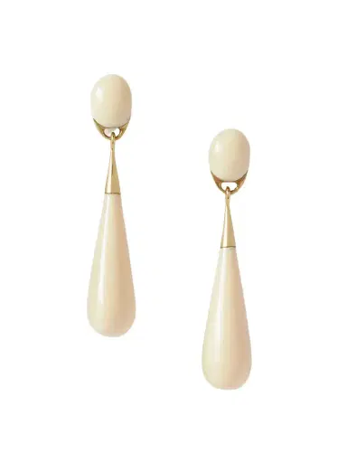 Dinosaur Designs Dew Drop Large Gold-tone Resin Earrings | Thumbnail 1 Dinosaur Designs Dew Drop Large Gold-tone Resin Earrings | Thumbnail 1