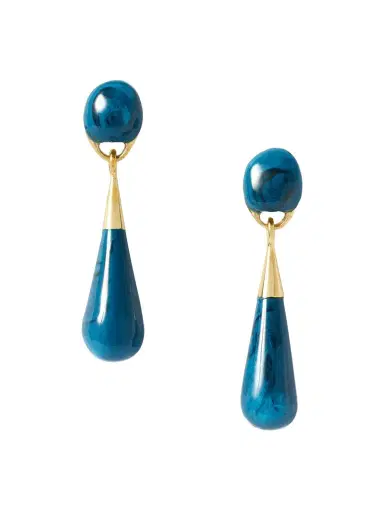 Dinosaur Designs Dew Drop Medium Gold-tone And Resin Earrings | Thumbnail 1 Dinosaur Designs Dew Drop Medium Gold-tone And Resin Earrings | Thumbnail 1