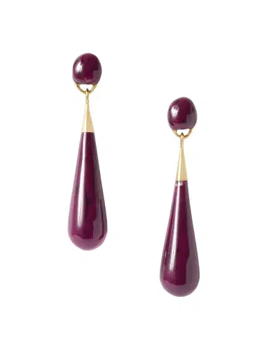 Dinosaur Designs Dew Drop Large Gold-tone Resin Earrings | Thumbnail 1 Dinosaur Designs Dew Drop Large Gold-tone Resin Earrings | Thumbnail 1