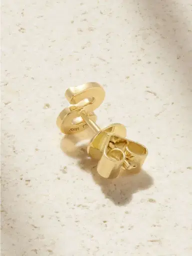 Sophie Bille Brahe Petite Letter 18-karat Recycled Gold Diamond Single Earring | Thumbnail 3 Sophie Bille Brahe Petite Letter 18-karat Recycled Gold Diamond Single Earring | Thumbnail 3