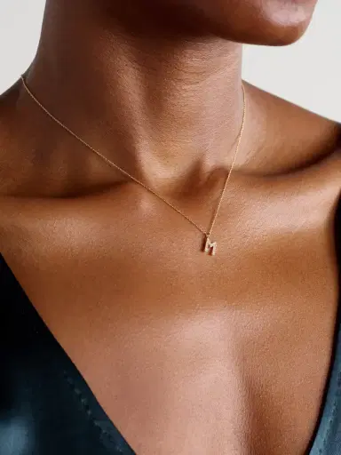 Sophie Bille Brahe Simple Letter 18-karat Recycled Gold Diamond Necklace | Thumbnail 2 Sophie Bille Brahe Simple Letter 18-karat Recycled Gold Diamond Necklace | Thumbnail 2