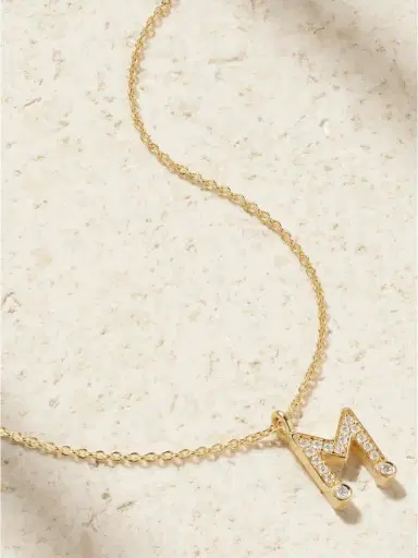 Sophie Bille Brahe Simple Letter 18-karat Recycled Gold Diamond Necklace | Thumbnail 4 Sophie Bille Brahe Simple Letter 18-karat Recycled Gold Diamond Necklace | Thumbnail 4