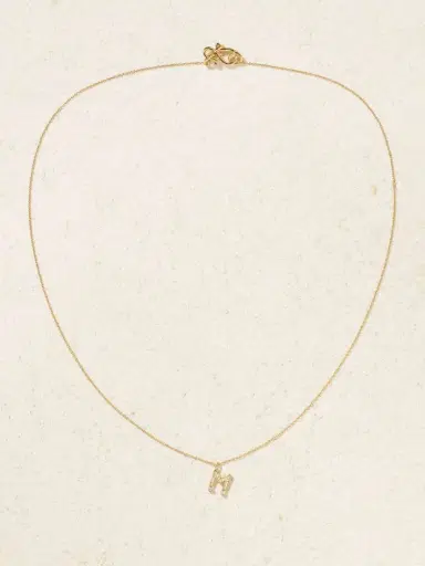 Sophie Bille Brahe Simple Letter 18-karat Recycled Gold Diamond Necklace | Thumbnail 5 Sophie Bille Brahe Simple Letter 18-karat Recycled Gold Diamond Necklace | Thumbnail 5