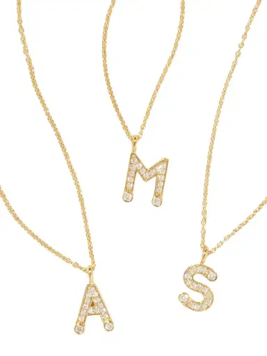 Sophie Bille Brahe Simple Letter 18-karat Recycled Gold Diamond Necklace | Thumbnail 1 Sophie Bille Brahe Simple Letter 18-karat Recycled Gold Diamond Necklace | Thumbnail 1