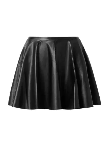 Norma Kamali Pleated Pu Mini Skirt | Thumbnail 1 Norma Kamali Pleated Pu Mini Skirt | Thumbnail 1