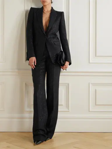 Tom Ford Sequin-embellished Wool-blend Blazer | Thumbnail 2 Tom Ford Sequin-embellished Wool-blend Blazer | Thumbnail 2