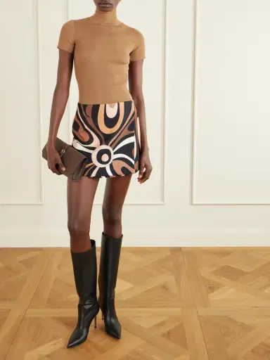 PUCCI Wrap-effect Printed Silk-twill Mini Skirt | Thumbnail 2 PUCCI Wrap-effect Printed Silk-twill Mini Skirt | Thumbnail 2