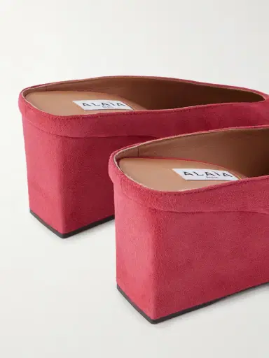 Alaïa 75 Suede Point-toe Wedge Mules | Thumbnail 5 Alaïa 75 Suede Point-toe Wedge Mules | Thumbnail 5