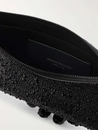 McQueen Knuckle Embellished Leather Pouch | Thumbnail 5 McQueen Knuckle Embellished Leather Pouch | Thumbnail 5