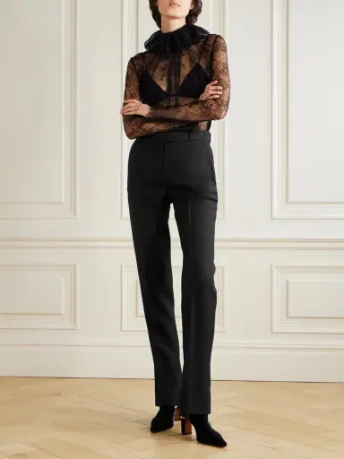 McQueen Wool-blend Crepe Straight-leg Pants | Thumbnail 2 McQueen Wool-blend Crepe Straight-leg Pants | Thumbnail 2