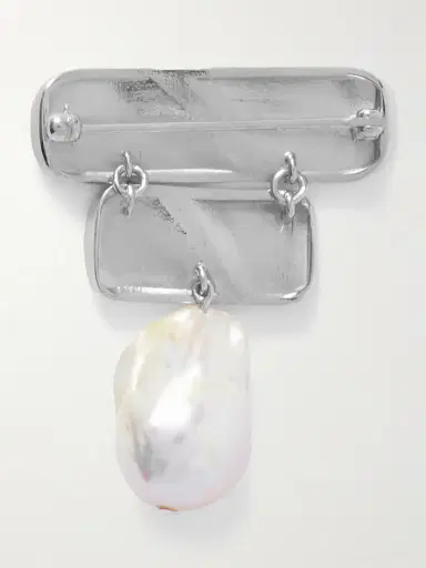 AGMES Ilona Recycled Sterling Silver Pearl Brooch | Thumbnail 3 AGMES Ilona Recycled Sterling Silver Pearl Brooch | Thumbnail 3