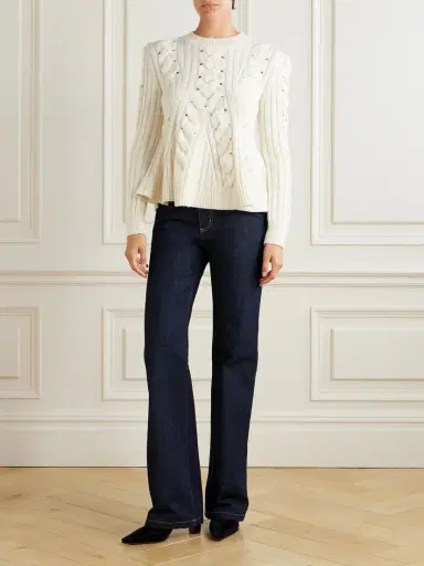 McQueen Cable-knit Wool And Cashmere-blend Sweater | Thumbnail 2 McQueen Cable-knit Wool And Cashmere-blend Sweater | Thumbnail 2