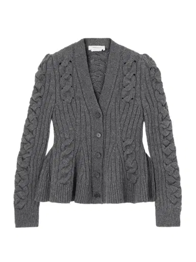 Alexander McQueen Cable-knit Wool And Cashmere-blend Cardigan | Thumbnail 1 Alexander McQueen Cable-knit Wool And Cashmere-blend Cardigan | Thumbnail 1