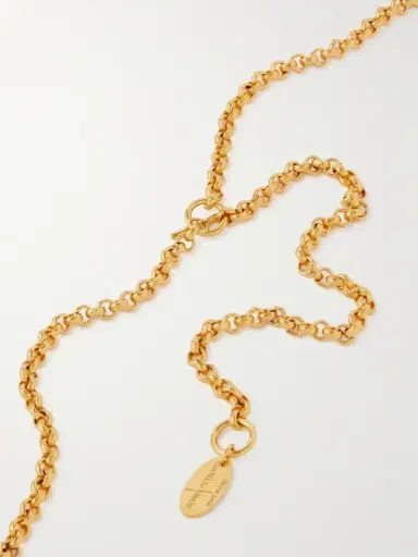 Sonia Petroff Lily Gold-plated, Enamel And Swarovski Crystal Necklace | Thumbnail 3 Sonia Petroff Lily Gold-plated, Enamel And Swarovski Crystal Necklace | Thumbnail 3