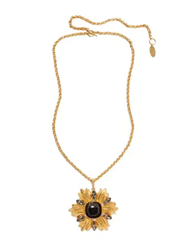 Sonia Petroff Lily Gold-plated, Enamel And Swarovski Crystal Necklace | Thumbnail 1 Sonia Petroff Lily Gold-plated, Enamel And Swarovski Crystal Necklace | Thumbnail 1