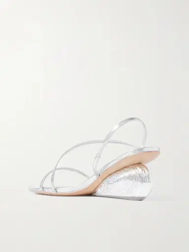 Simkhai Bridget Metallic Leather Wedge Sandals | Thumbnail 3 Simkhai Bridget Metallic Leather Wedge Sandals | Thumbnail 3