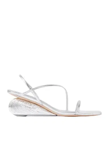 Simkhai Bridget Metallic Leather Wedge Sandals | Thumbnail 1 Simkhai Bridget Metallic Leather Wedge Sandals | Thumbnail 1