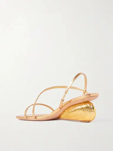 Simkhai Bridget Metallic Leather Wedge Sandals | Thumbnail 3 Simkhai Bridget Metallic Leather Wedge Sandals | Thumbnail 3