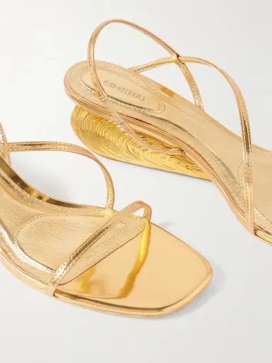 Simkhai Bridget Metallic Leather Wedge Sandals | Thumbnail 4 Simkhai Bridget Metallic Leather Wedge Sandals | Thumbnail 4