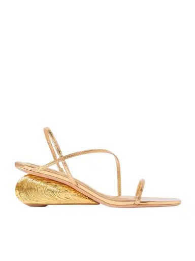 Simkhai Bridget Metallic Leather Wedge Sandals | Thumbnail 1 Simkhai Bridget Metallic Leather Wedge Sandals | Thumbnail 1