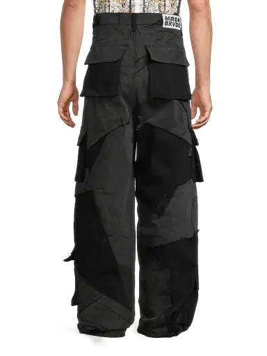 Who Decides War Men's Destroyed Paneled Cargo Pants - Coal - Size 40 | Thumbnail 5 Who Decides War Men's Destroyed Paneled Cargo Pants - Coal - Size 40 | Thumbnail 5