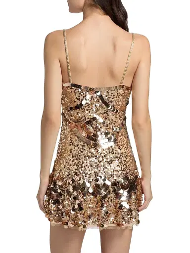 LoveShackFancy Women's Liria Sequined Sleeveless Minidress - Honey Shimmer | Thumbnail 5 LoveShackFancy Women's Liria Sequined Sleeveless Minidress - Honey Shimmer | Thumbnail 5